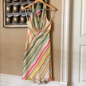 BCBG silk halter dress